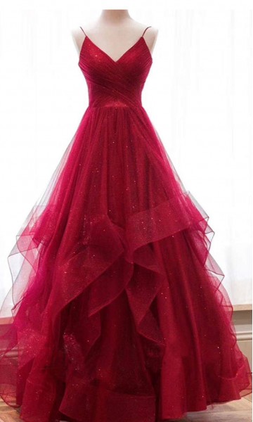 Sparkly red ball on sale gown